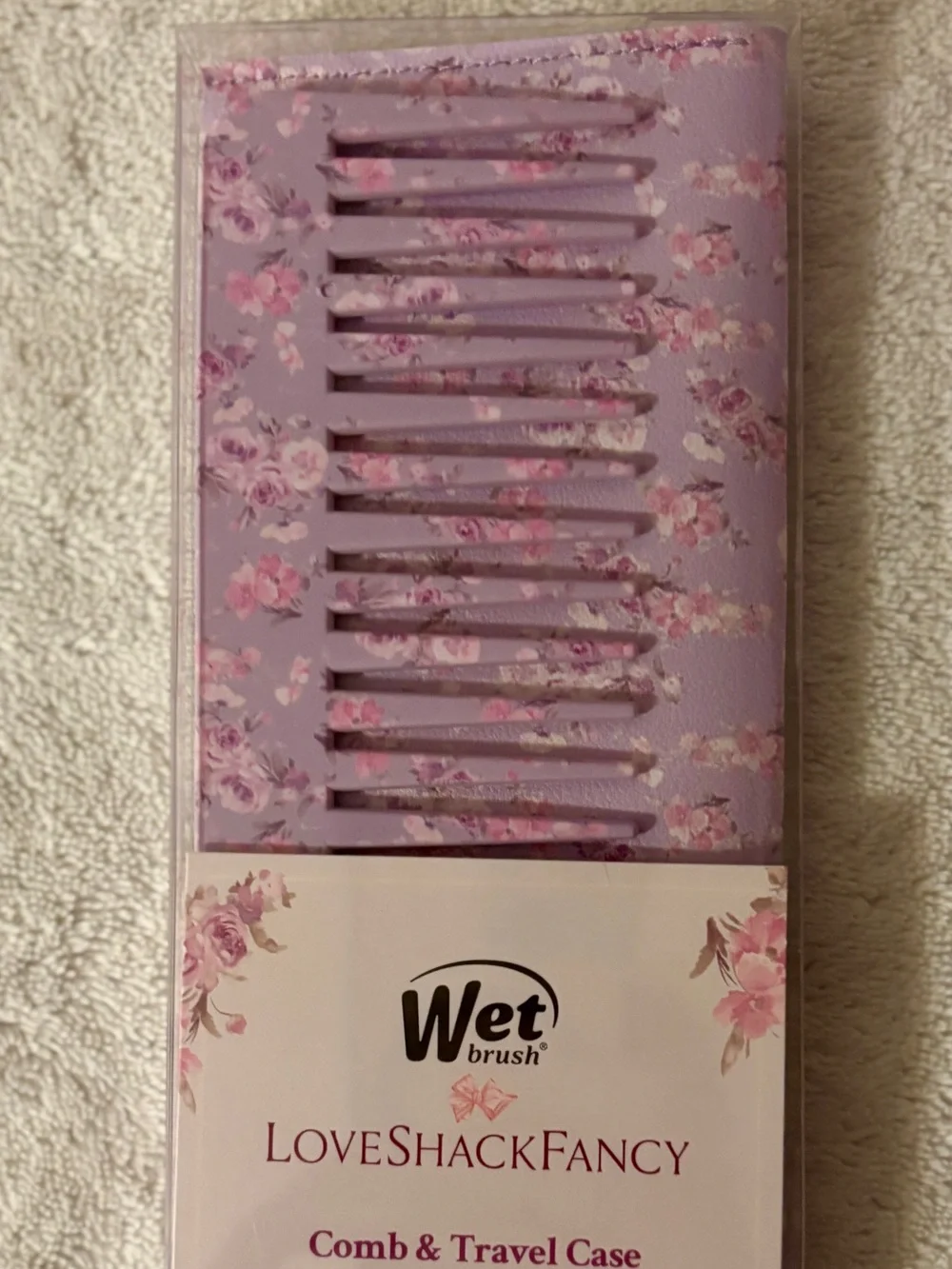 LoveShackFancy x Target Lavender Floral Comb with Travel Case